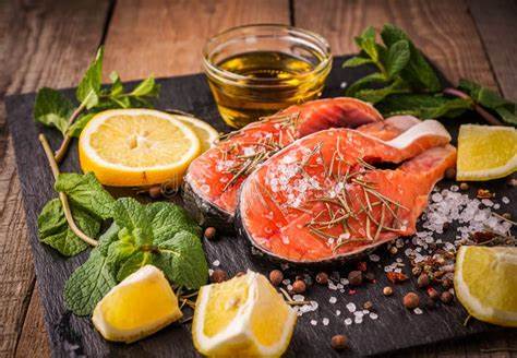 Extra virgin olive oil Verum Gustami premium Italian - Superior quality cold-pressed Tuscan oil - Marinated salmon
