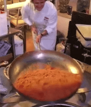 Giant frying pan massive portion Italian pasta abundance generous serving - Authentic Italian pasta generosity by Vitalitaly