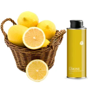 Lemon infused Tuscan extra virgin olive oil 250ml Tuscany estate origin - Premium Italian citrus EVOO provenance and terroir