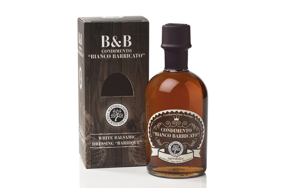 White aged balsamic condiment Acetaia Castelli - Premium Italian sweet and sour dressing by Vitalitaly
