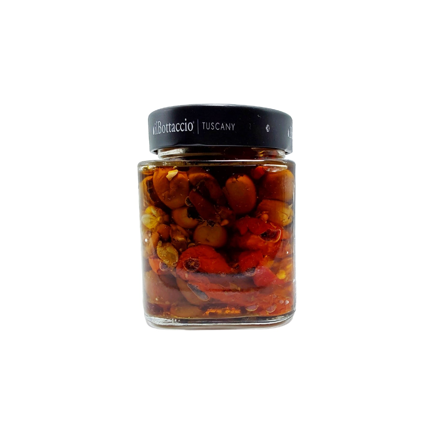 Antipasto Mediterraneo Italian appetizer mix - Premium Mediterranean starter selection - Clear glass view