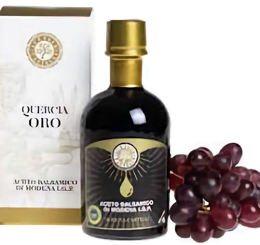  Balsamic vinegar of Modena PGI Quercia Oro 250ml - Premium Italian condiment - Aged balsamic vinegar