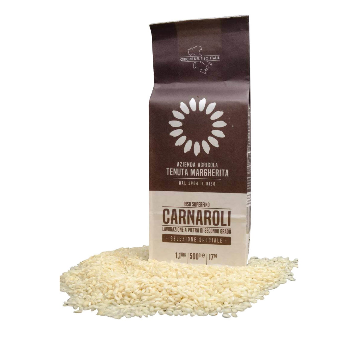 Carnaroli rice Italian premium risotto 500gr sustainable local eco-friendly - Vitalitaly Carnaroli rice Italian premium sustainable products