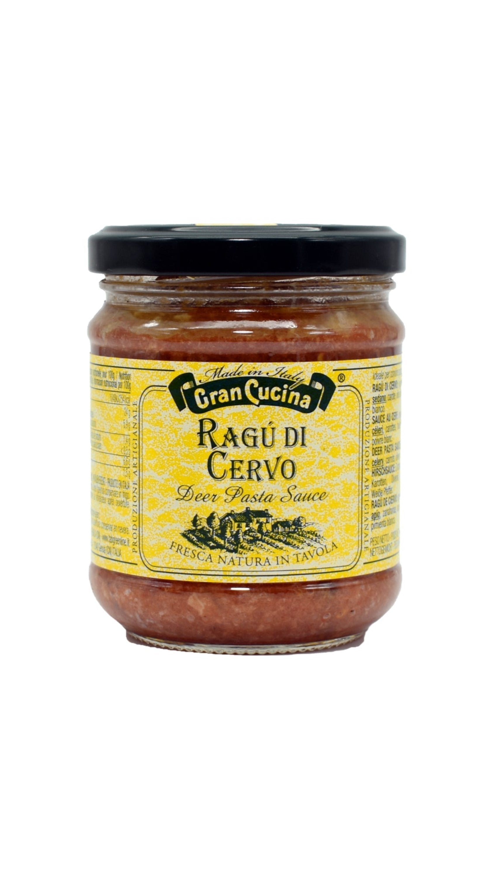 Deer ragu Italian artisanal sauce 350g - Premium game meat pasta sauce
