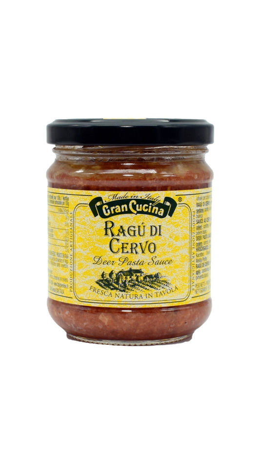 Deer ragu Italian artisanal sauce 350g - Premium game meat pasta sauce