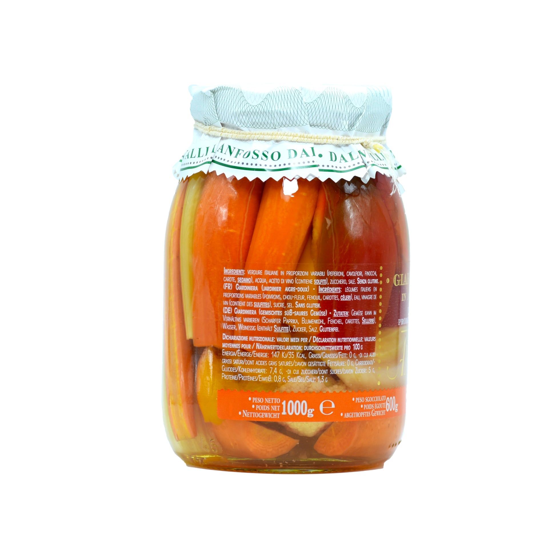Giardiniera Italian pickled vegetables - Traditional mixed vegetable preserve