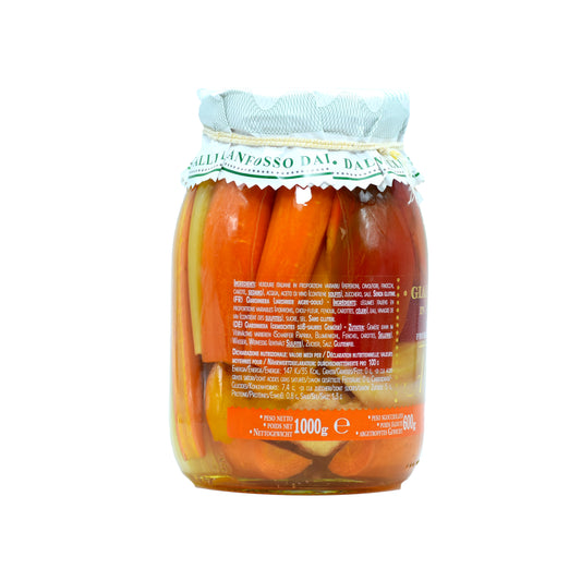 Giardiniera Italian pickled vegetables - Traditional mixed vegetable preserve