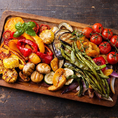 Gegrilltes Gemüse mit Gin & Tonic Balsamico-Essig von Vitalitaly — veganes italienisches Rezept, alkoholfrei, gesund und aromatisch verfeinert