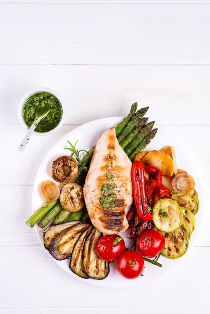 Gegrillte Hähnchenbrust mit Grillgemüse und Vitalitaly Olivenöl Tumaiì – leichtes Pairing mit hellem Fleisch