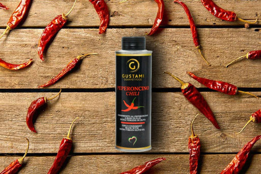 Chili infused oil Gustami spicy Italian condiment - Premium hot pepper aromatic oil
