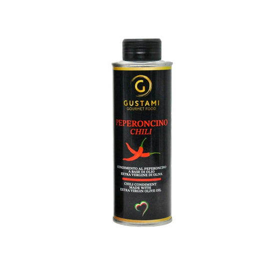 Chili infused Tuscan oil Gustami spicy Italian condiment - Premium hot pepper aromatic oil