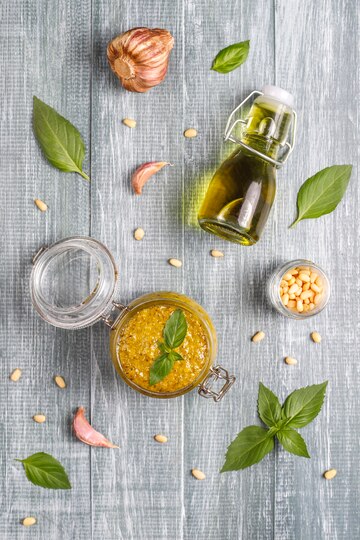 Italienisches Basilikum-Pesto Zutaten natürlich traditionell Vitalitaly – authentisches Pesto alla Genovese mit DOP-Basilikum aus Ligurien