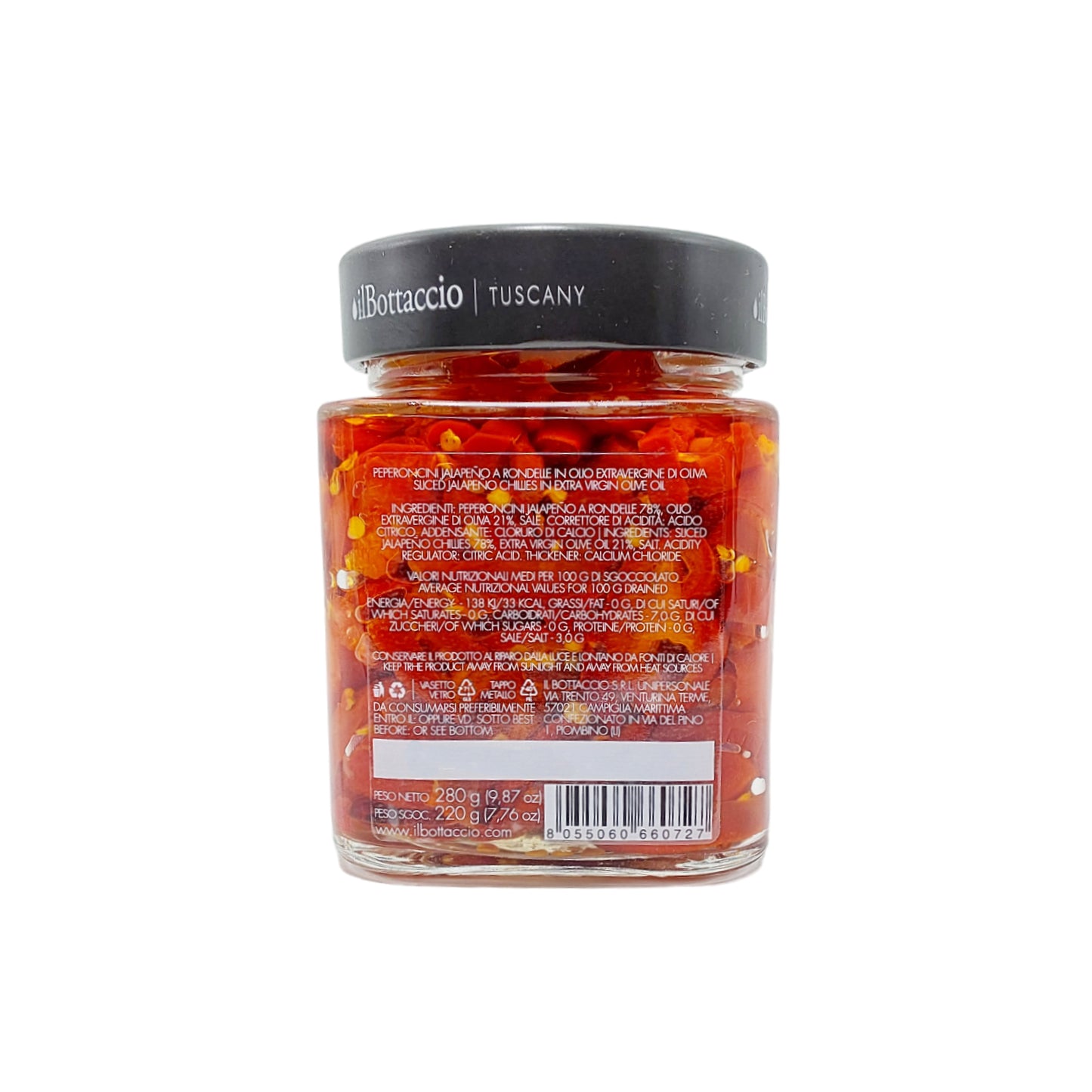 The Jalapeno Italian spicy condiment - Premium pepper sauce with Mediterranean twist - Ingredients