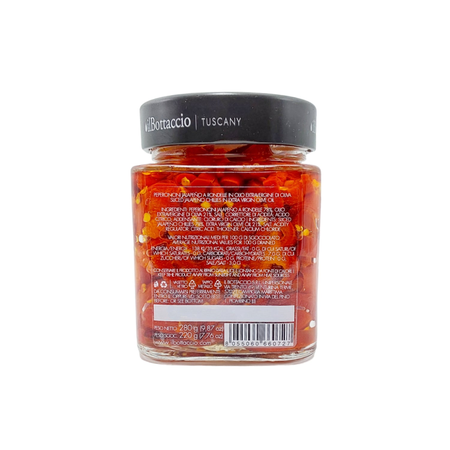 The Jalapeno Italian spicy condiment - Premium pepper sauce with Mediterranean twist - Ingredients
