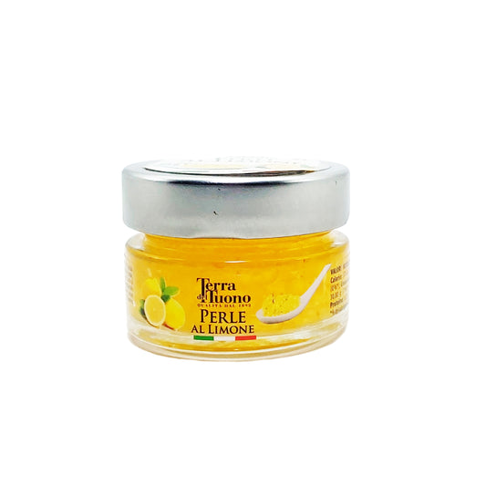Lemon pearls Italian gourmet spheres - Premium molecular gastronomy condiment