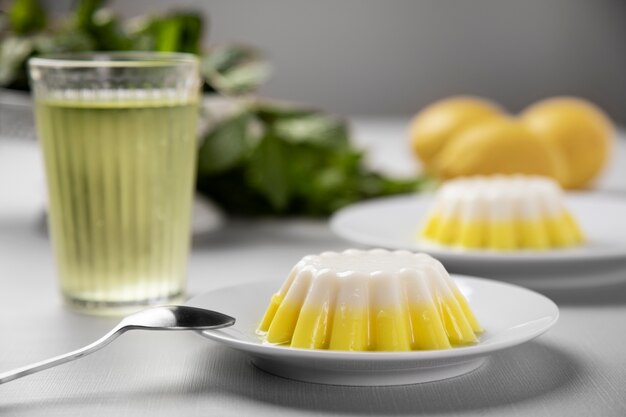 Delicious lemon cakes drizzled with Limoncello Balsamic Vinegar — elegant Italian gourmet dessert, alcohol-free and vegan by Vitalitaly