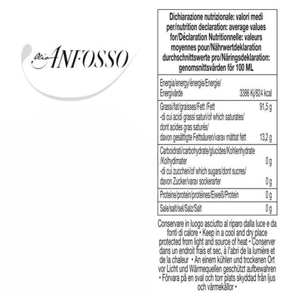 Nährwerttabelle Linea Bimbo natives Olivenöl extra — transparente Lebensmittelkennzeichnung, EU-konform, premium italienisches EVOO von Vitalitaly