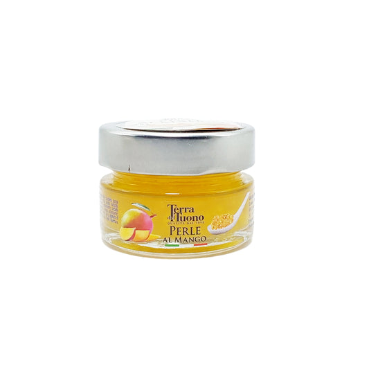 Mango pearls Italian gourmet spheres - Premium tropical fruit molecular condiment