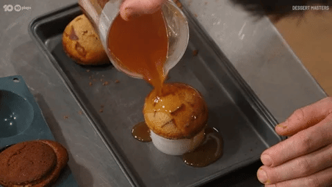 Orange sweet and sour dressing with muffins – versatile Italian citrus condiment for desserts, no added sugar, by Vitalitaly