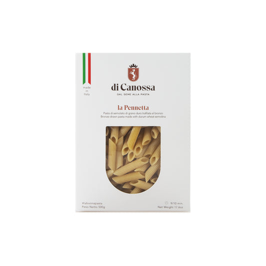 Pennette pasta Canossa Italian artisanal   food 500g - Premium durum wheat short pasta by Vitralitaly