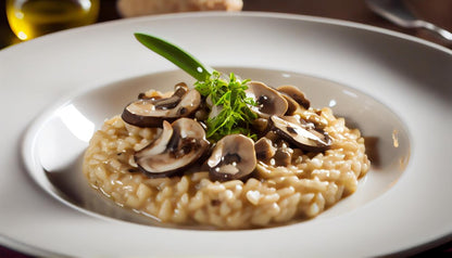 Risoto cogumelos vegetariano signature Vitalitaly EVOO arroz sem glúten gourmet italiano - Vitalitaly risoto cogumelos signature sem glúten produtos