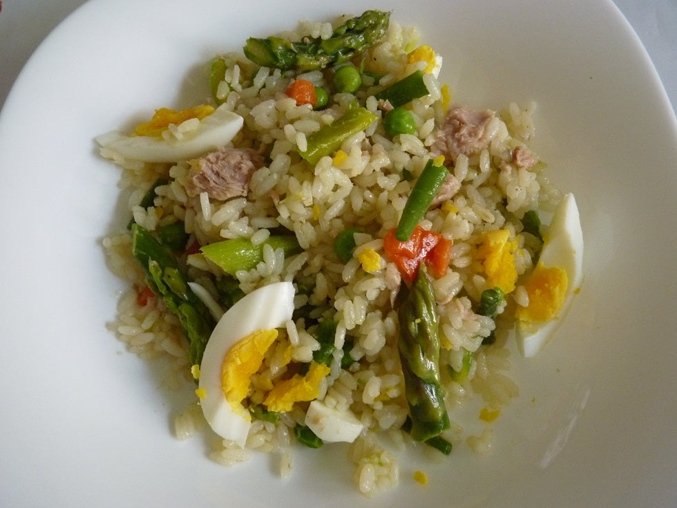 Salada arroz aspargos italiana saudável fresca premium nutritiva deliciosa - Excelência saladas italianas por Vitalitaly