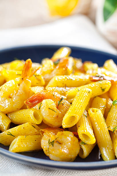 Pennette Vitalitaly con gambas al ajillo — Receta italiana artesanal con pasta trefilada en bronce y marisco fresco