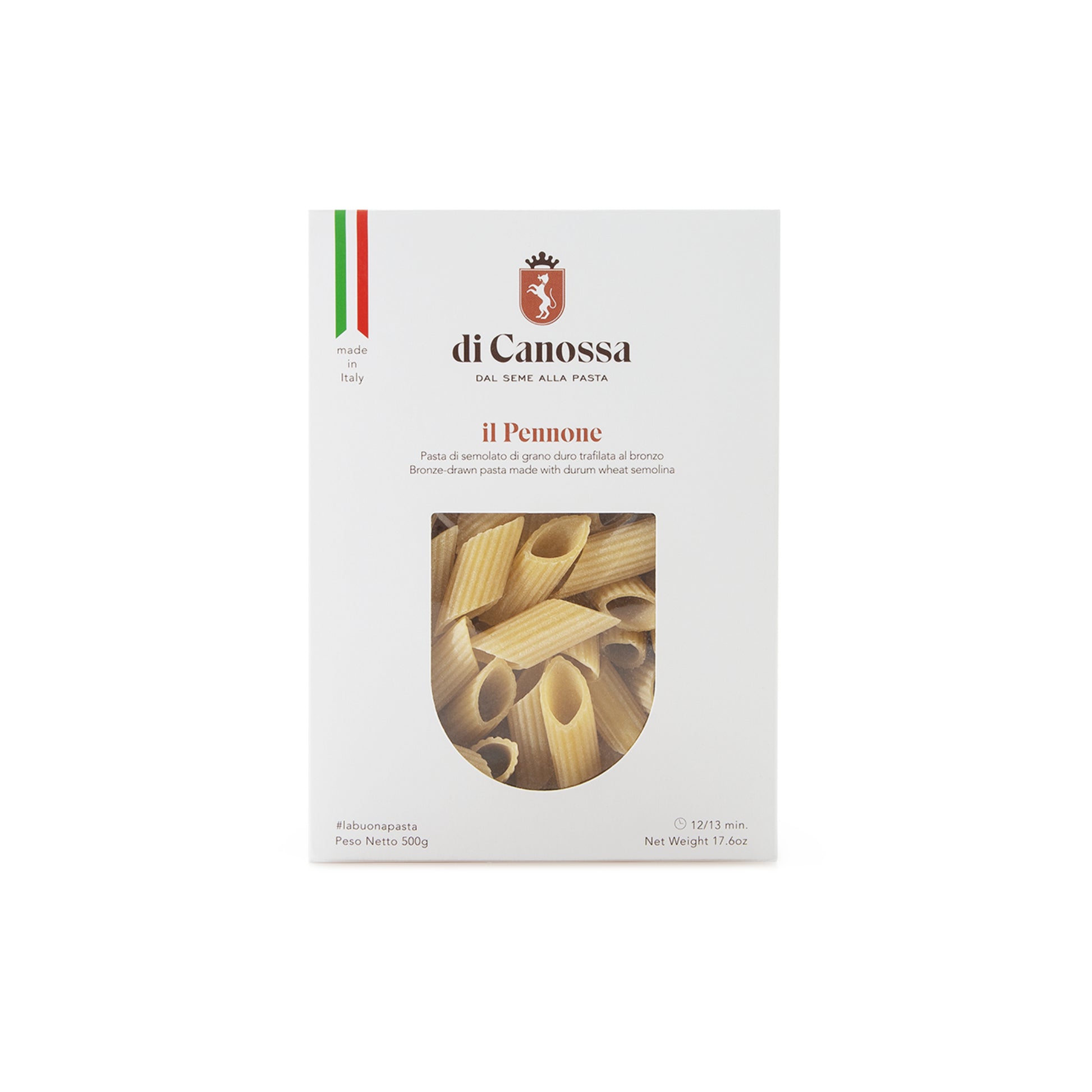 Handwerkliche italienische Pennoni bronzegezogen 500g — Premium Hartweizen Röhrennudeln von Vitalitaly Food