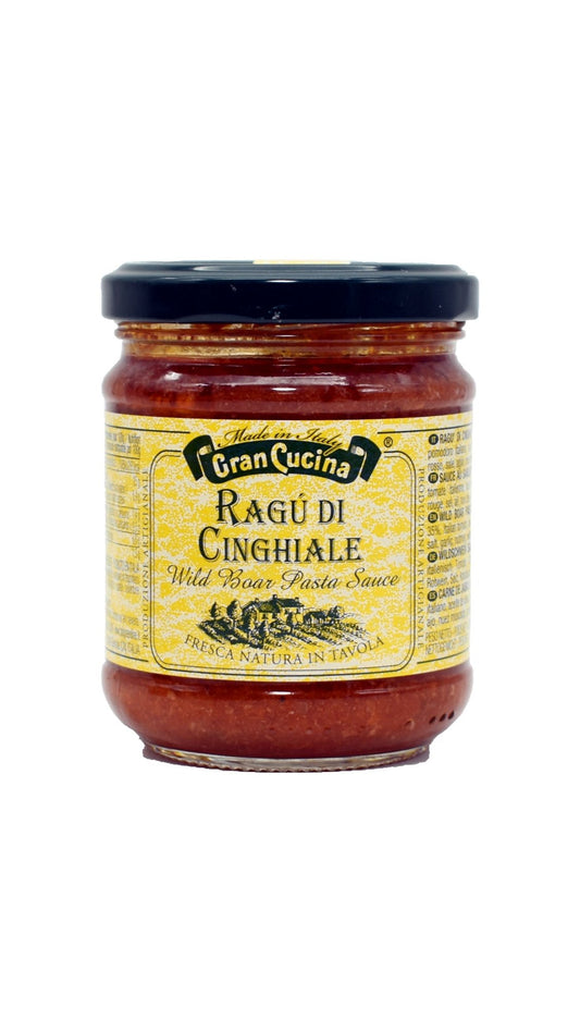 Wild boar ragu Italian artisanal sauce 350g - Premium game meat pasta sauce